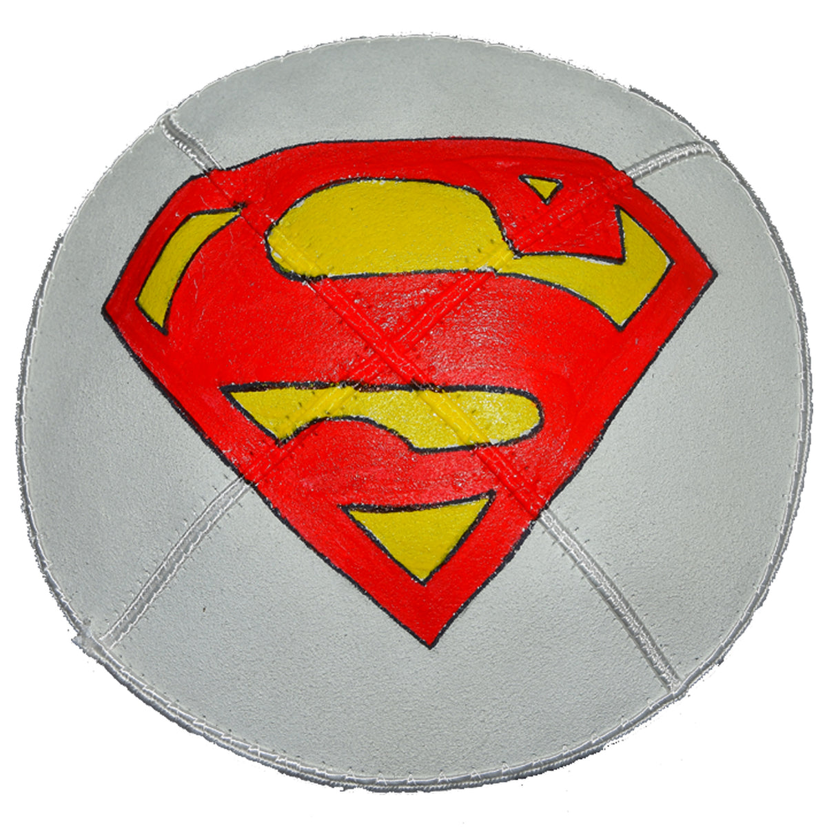 Hand-painted superman 3 kippah