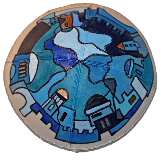 Jerusalem Blue Kippah